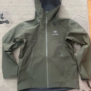 Arc'teryx Olive Green shell jacket